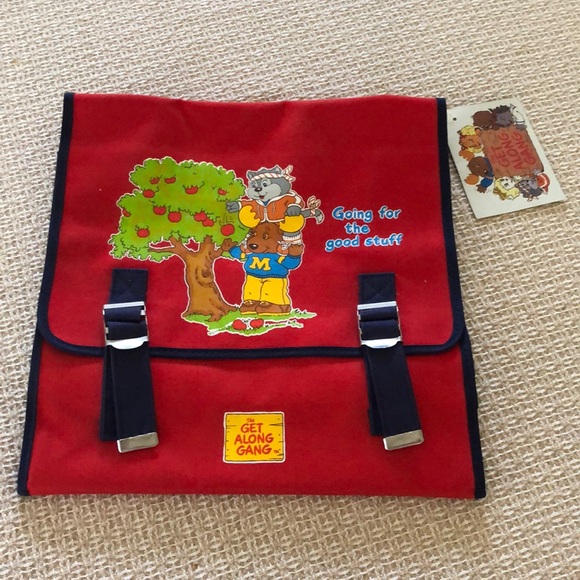 -NWT VINTAGE THE GET ALONG GANG BOOK BAG KNAPSACK BACKPACK - Picture 1 of 16